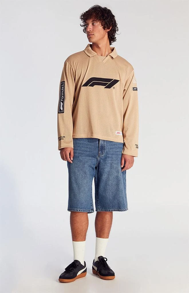 PacSun Dark Indigo Extreme Baggy Denim Shorts 5
