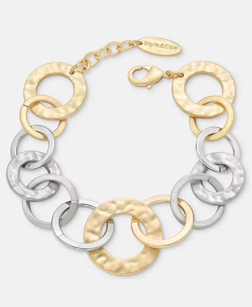 Style & Co Two-Tone Link Chain Bracelet, Macy's Exclusive