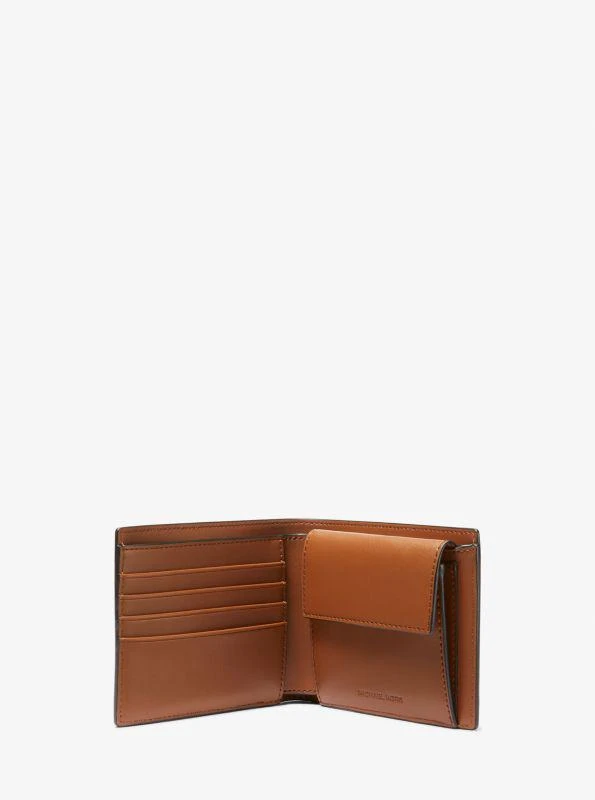 Michael Kors Hudson Pebbled Leather Billfold Wallet With Coin Pouch 2