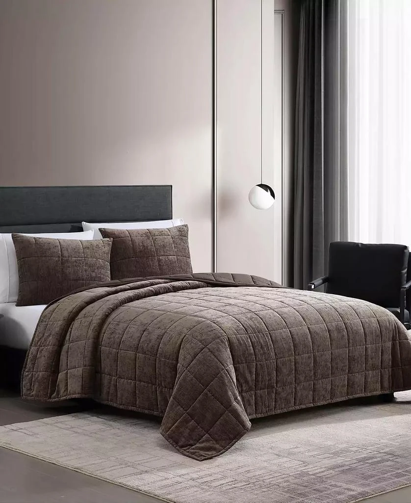 Vera Wang Chenille Box Solid 3-Pc. Quilt Set 2