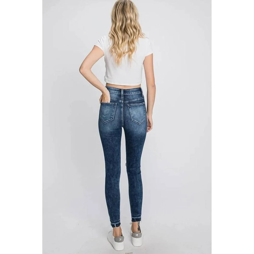 Petra153 Avery High Rise Distressed Skinny Jeans In Blue 2