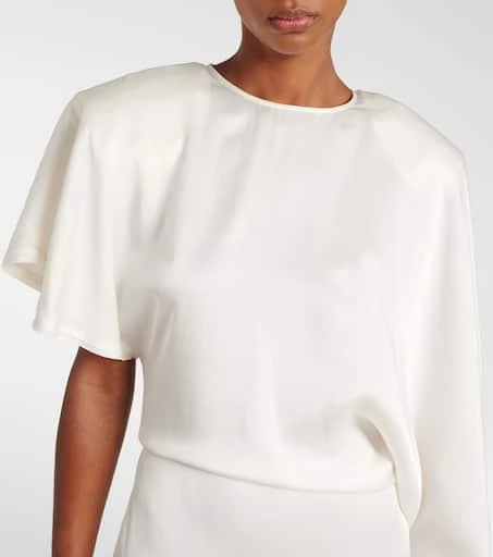 Stella McCartney Asymmetric crêpe satin midi dress 4