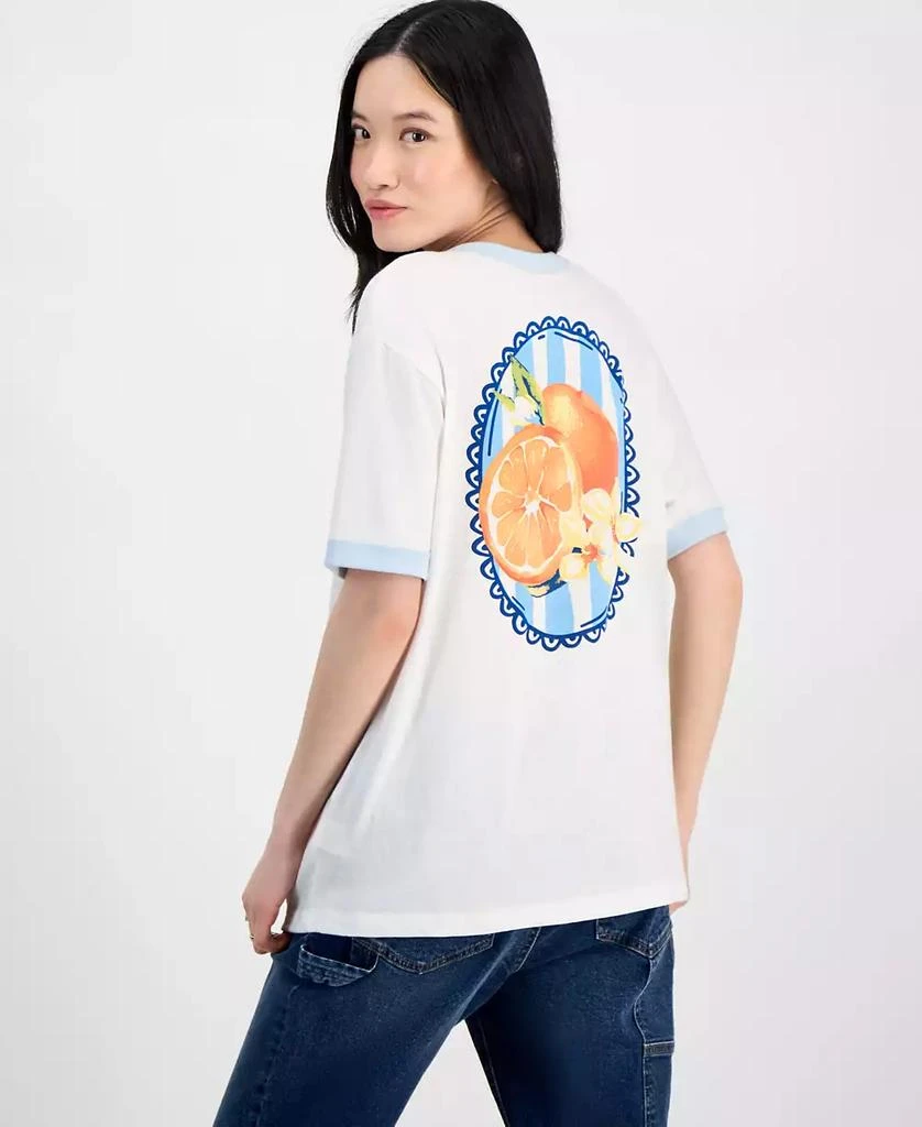 Rebellious One Juniors' Orange Graphic Short-Sleeve T-Shirt 4