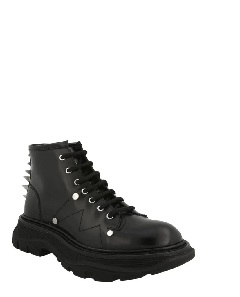 Alexander McQueen Leather Ankle Combat Boots 2