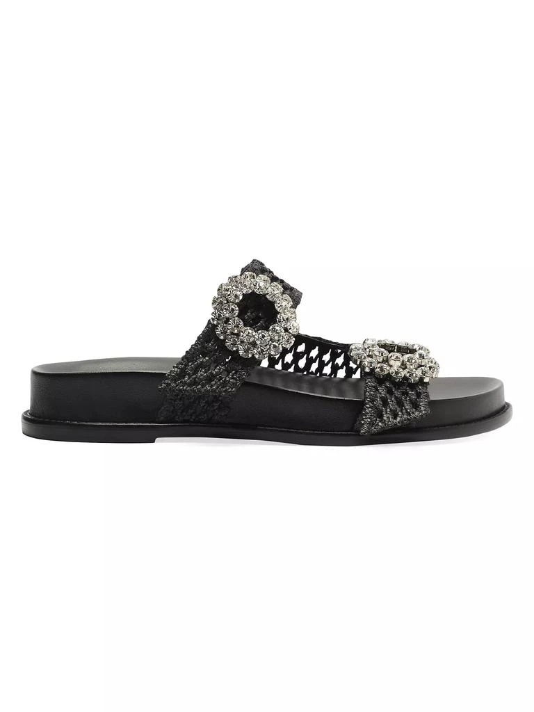Alexandre Birman Salma Crystal-Embellished Raffia Sandals 1