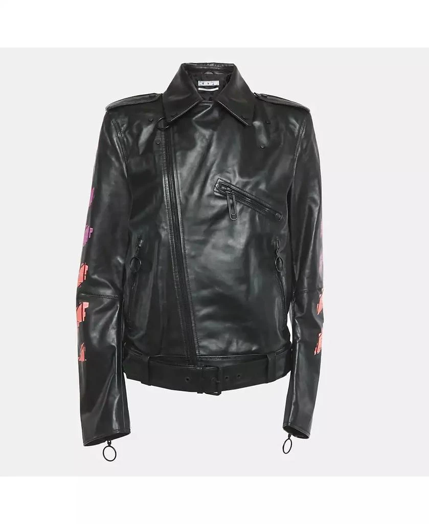 Pre-Owned Off-White Women
s Black Arrow Painted Leather Jacket