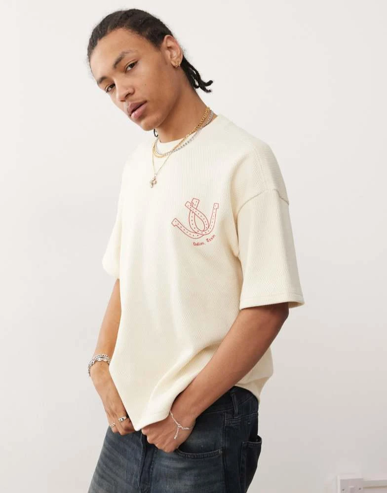 PacSun Pacsun cowboy graphic t-shirt in off-white 3