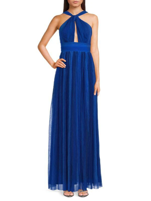 BCBG Halter Striped Maxi Dress 1