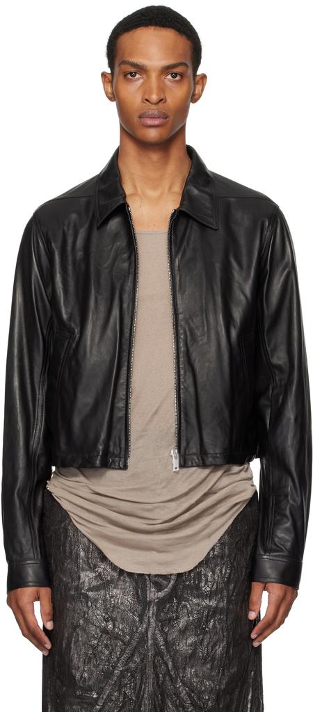 Shop Black Concordians Alice Brad Leather Jacket on Sale at