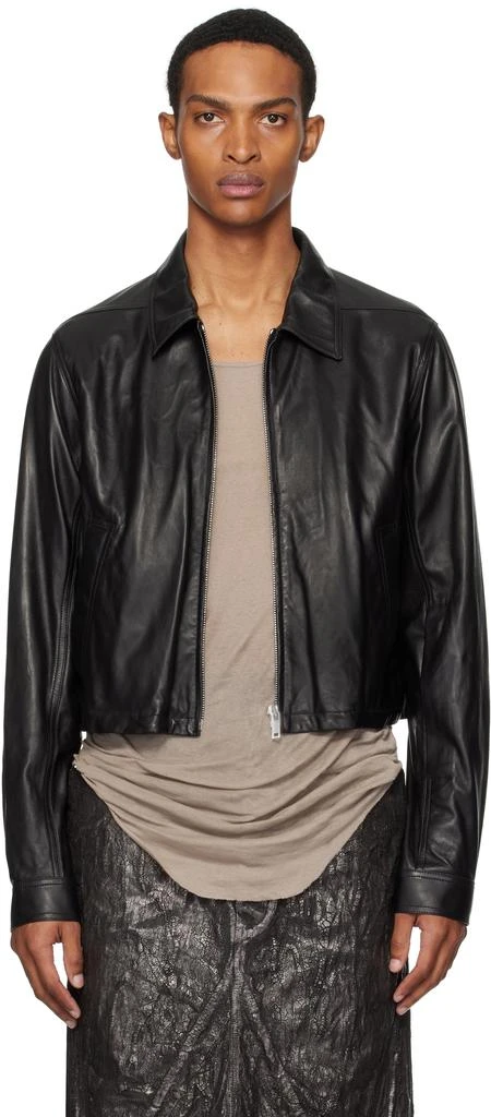 Rick Owens Black Concordians Alice Brad Leather Jacket