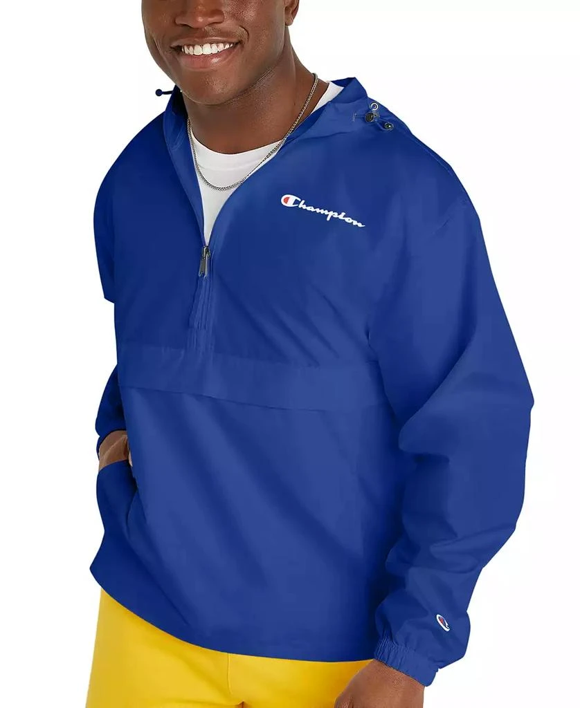 CHAMPION Men's Packable Half-Zip Hooded Water-Resistant Jacket 3