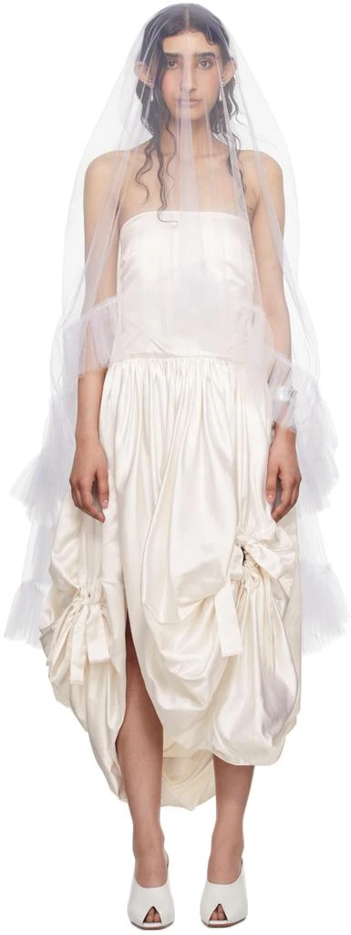 Wed SSENSE Exclusive White Ruffled Veil 1