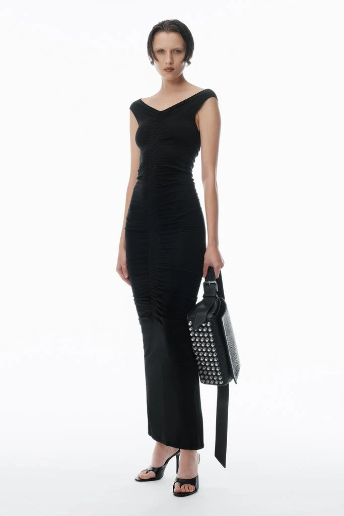 alexander wang black maxi dress Anais Long Linen Dress