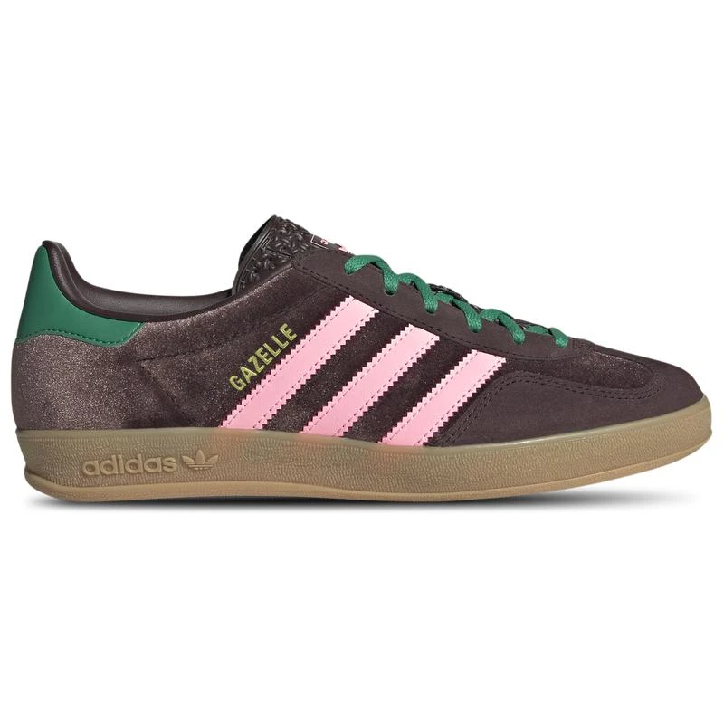 adidas gazelle silver green womens ADIDAS ORIGINALS Women's Gazelle Sneakers in Brown and Pink – Pavidas main image 0