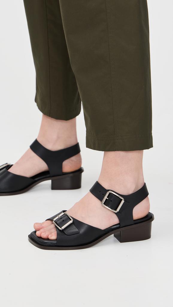 Lemaire Square Heeled Sandals With Straps