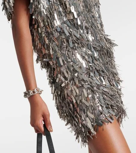 Isabel Marant Carla embellished silk-blend minidress 5