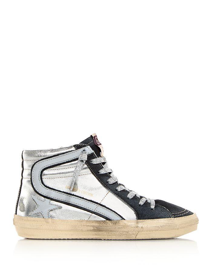 Golden Goose Women's Slide Laminated High Top Sneakers