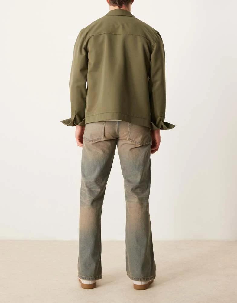 ASOS ASOS DESIGN wide flare jeans in brown tint 3
