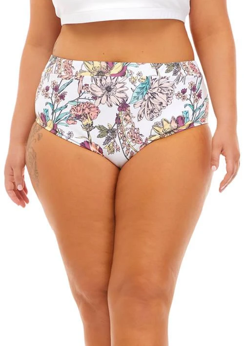 Wonderly Plus Size Banded High Waist Swim Bottoms 1