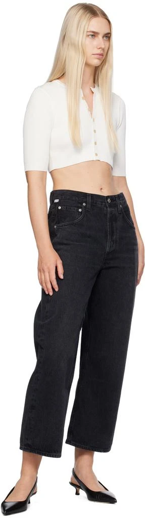 Citizens of Humanity Black Gaucho Vintage Wide Leg Jeans 4
