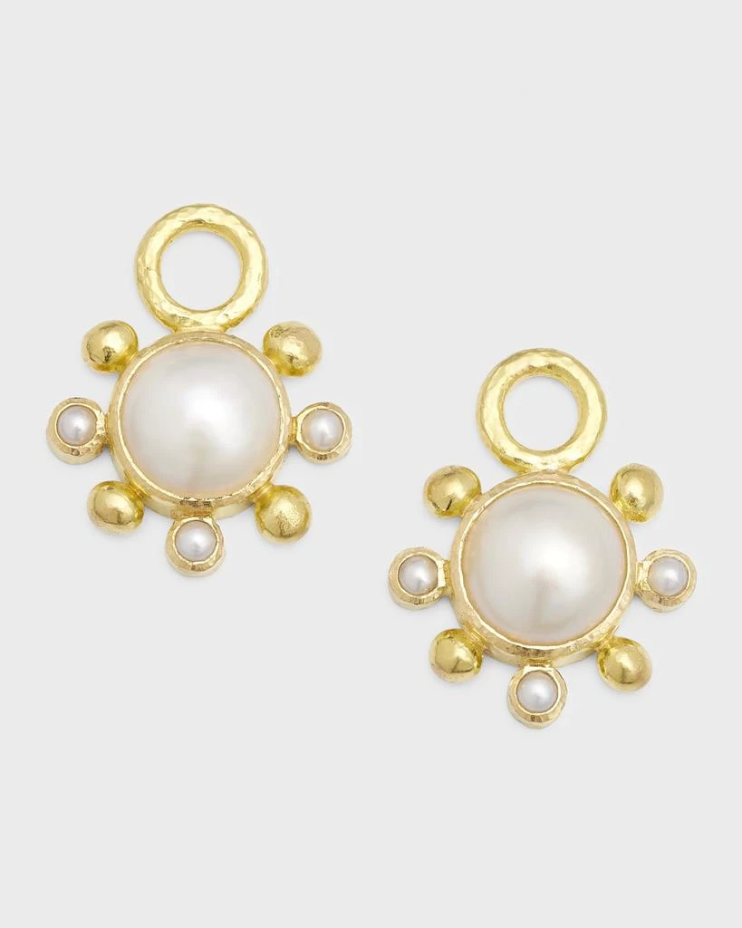 Elizabeth Locke 19K White 8.5mm Mabe Pearl Earring Charms 1