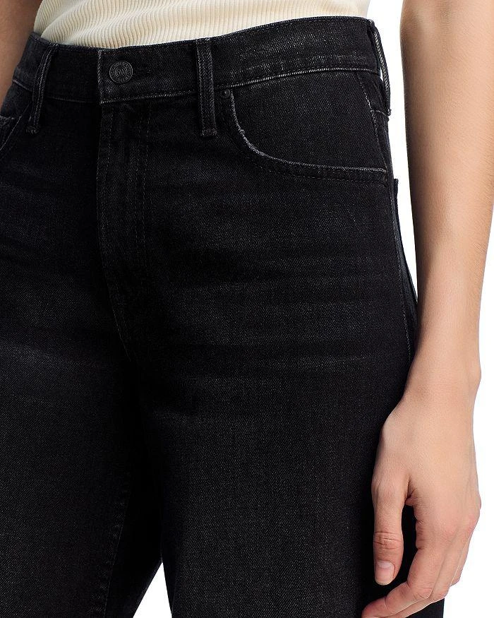MOTHER The Spinner Sneaker Wide Leg Jeans in Black Magic 6