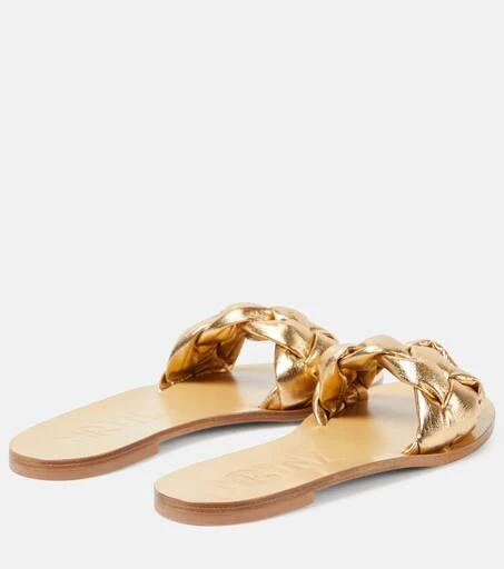 Souliers Martinez Pelota braided leather slides 3