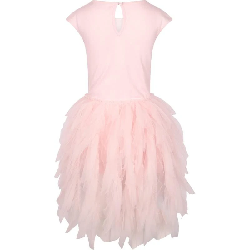 Tutu Du Monde Los muertos sequin skull tutu dress with ruffles and flowers in pink 2