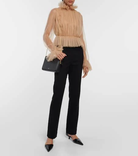 Khaite Tulle-trimmed top 2