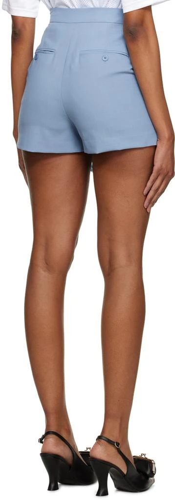 pushBUTTON Blue Pleated Shorts 3