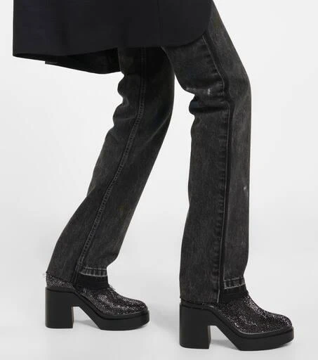 Clergerie Nava embellished velvet ankle boots 4