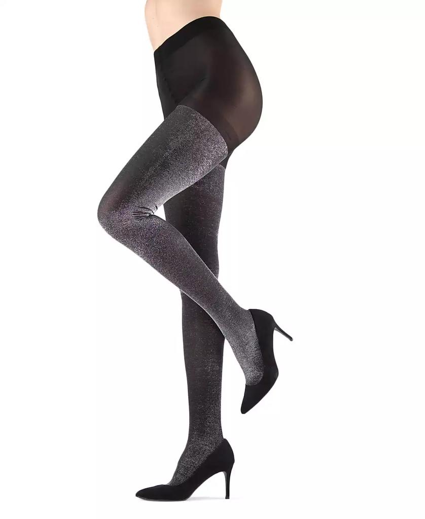 Memoi Women's Liquid Metal Opaque Tights