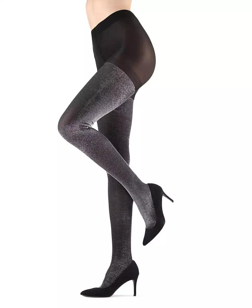 Memoi Women's Liquid Metal Opaque Tights 1