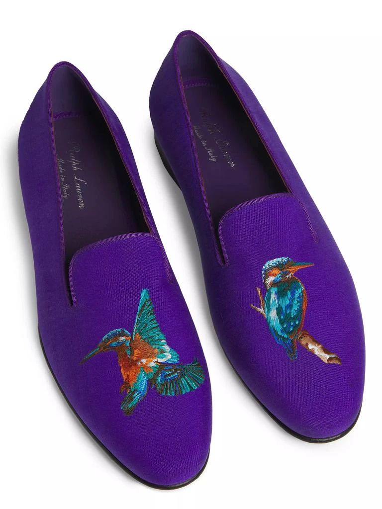 Ralph Lauren Kingfisher Bird Embroidered Loafers 4