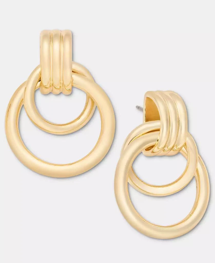 On 34th Gold-Tone Doorknocker Drop Earrings, Macy
s Exclusive