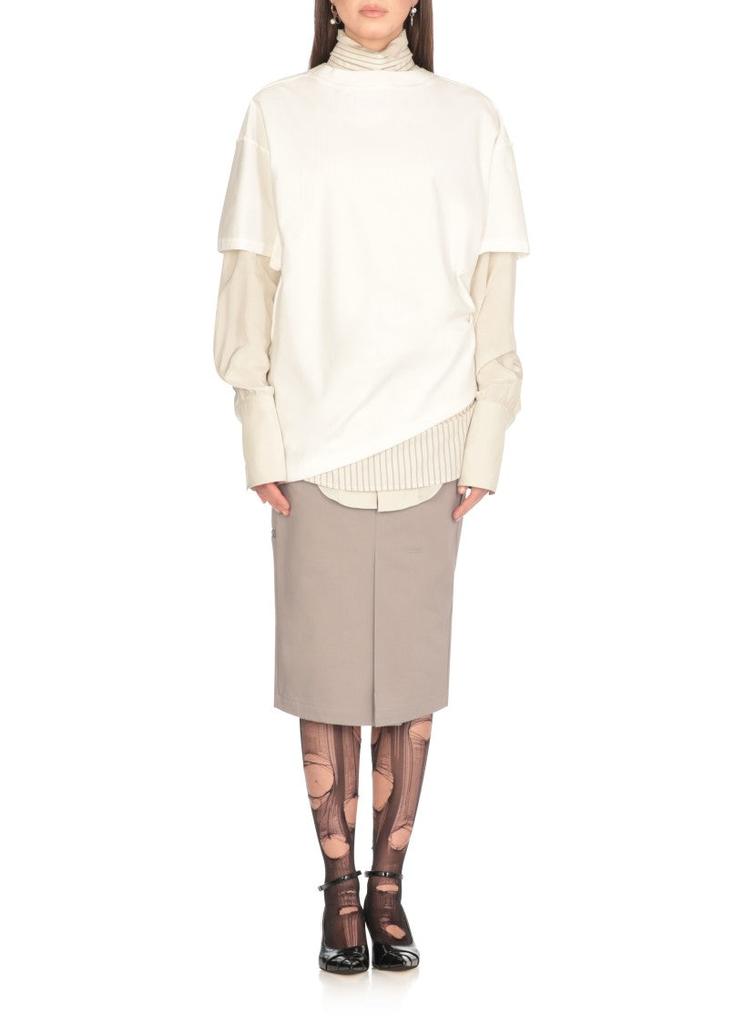 MAISON MARGIELA Grey Cotton Skirt