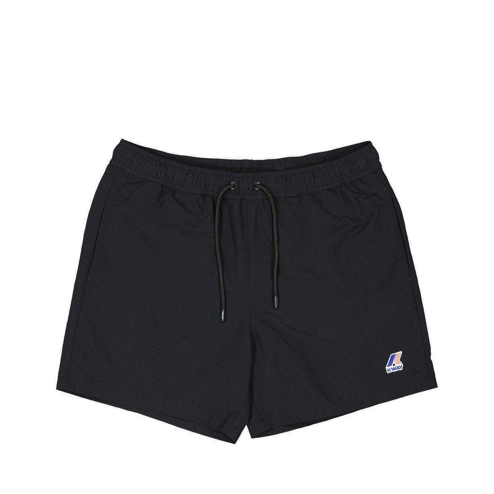 K-Way K-Way Logo Patch Drawstring Swim Shorts