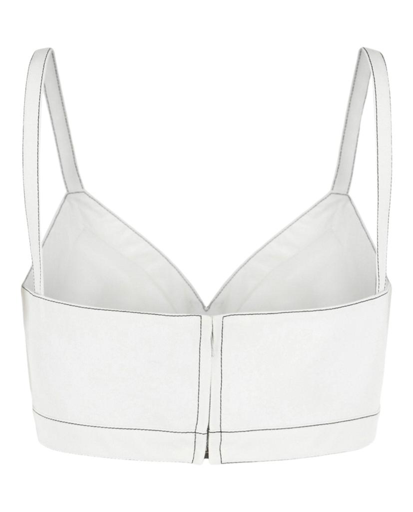 Alexander McQueen Cotton Gabardine Bra Top