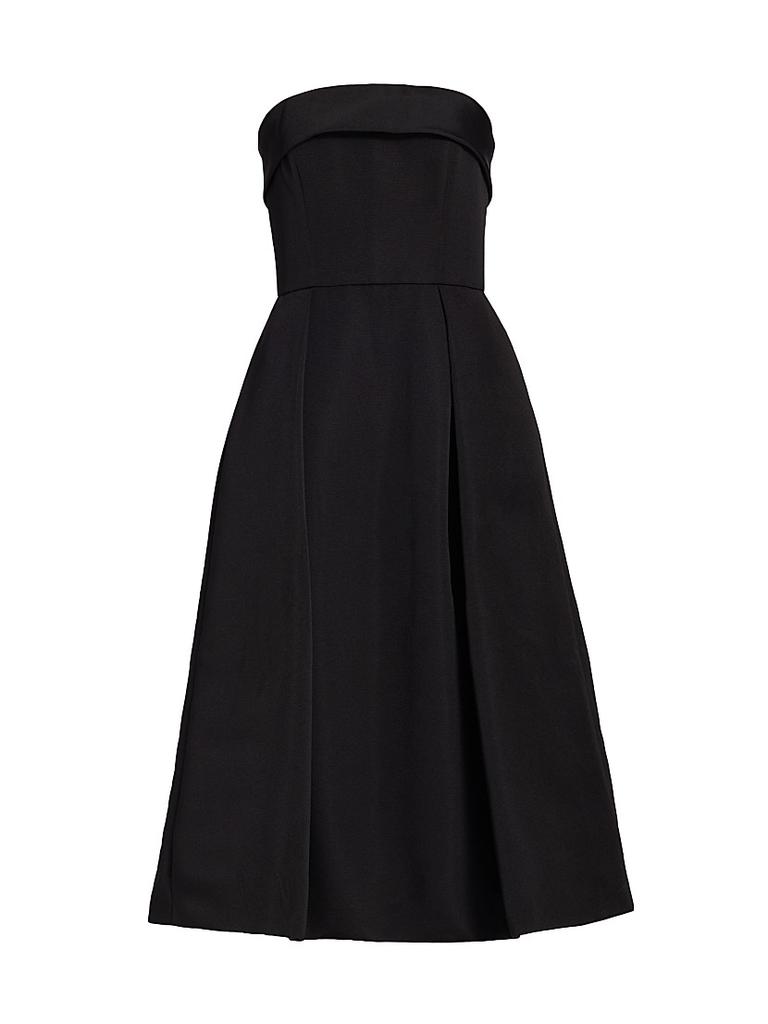 Amsale Faille Strapless Dress