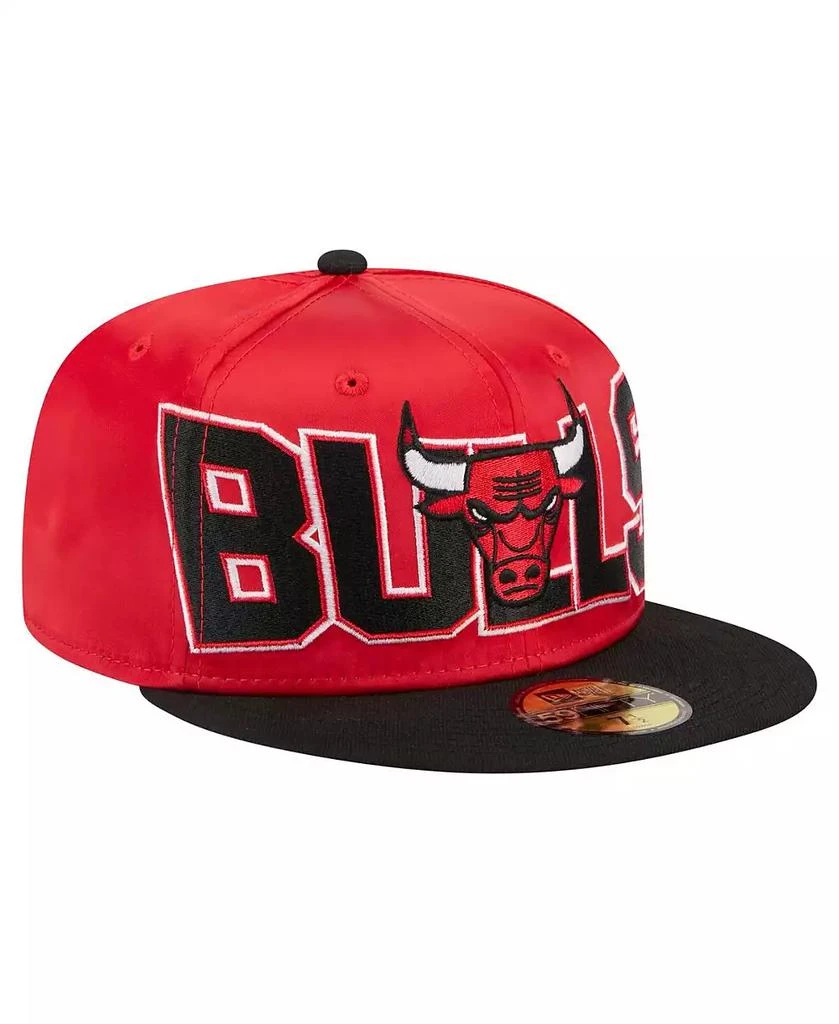 New Era Men's Red/Black Chicago Bulls Satin Two-Tone 59FIFTY Fitted Hat 2