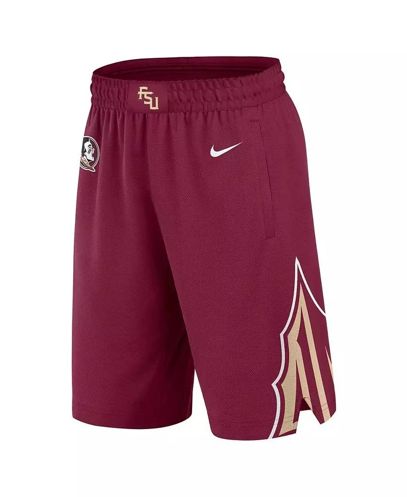 NIKE Men's Garnet Florida State Seminoles Road Replica Performance Basketball Shorts 2
