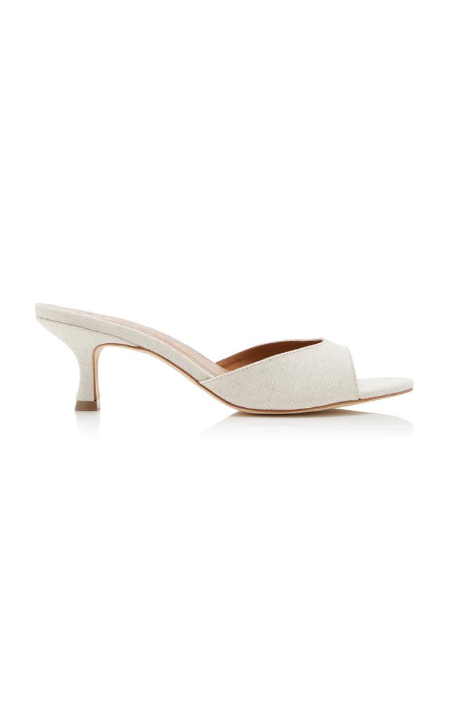 STAUD STAUD - Brigitte Canvas Mules - Neutral - IT 38.5 - Moda Operandi