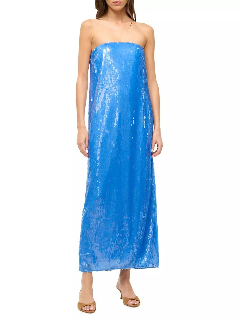 Staud Casey Sequined Strapless Gown 2