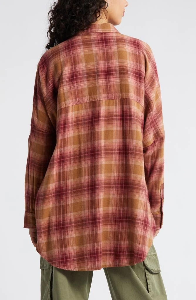 BP. Plaid Oversize Flannel Button-Up Shirt 3