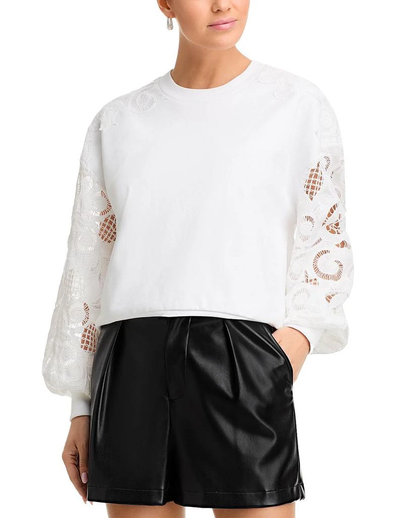 Cinq à Sept Embroidered Paisley Pullover Sweatshirt 1