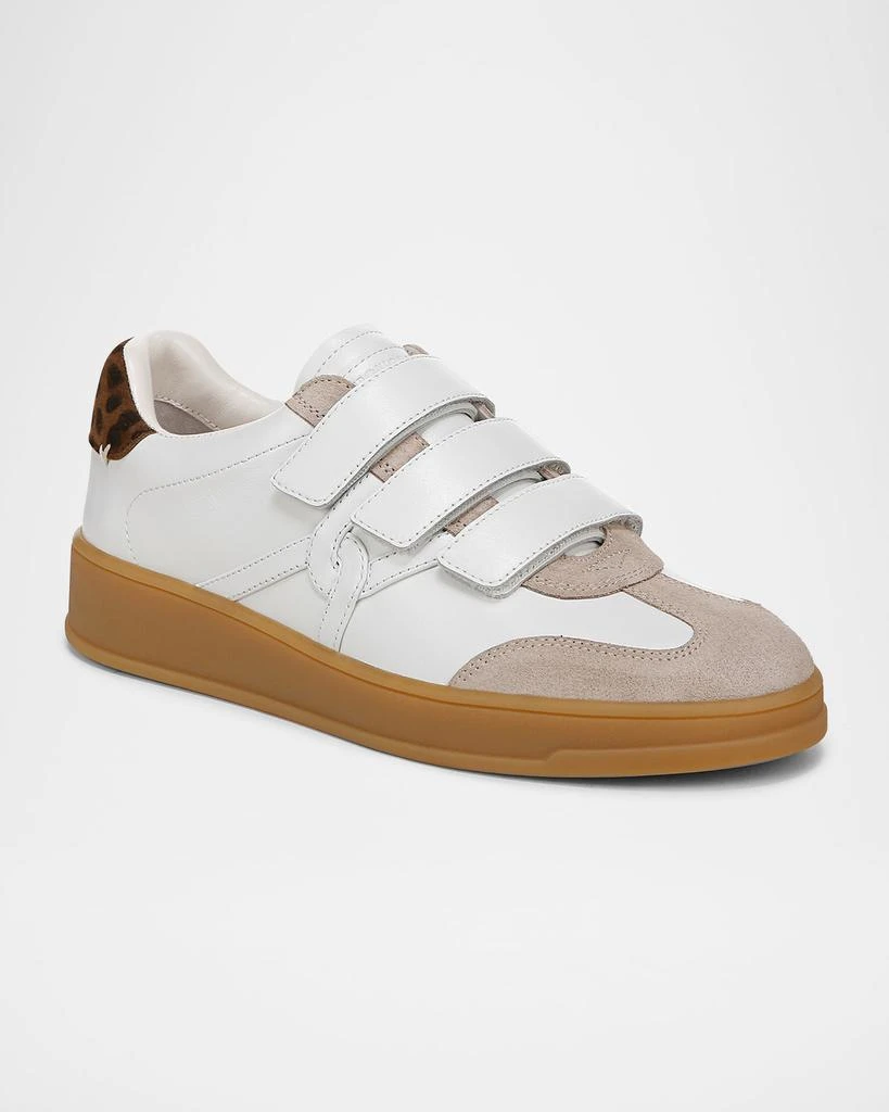 VERONICA BEARD Reagan Mixed Leather Triple-Grip Sneakers 2