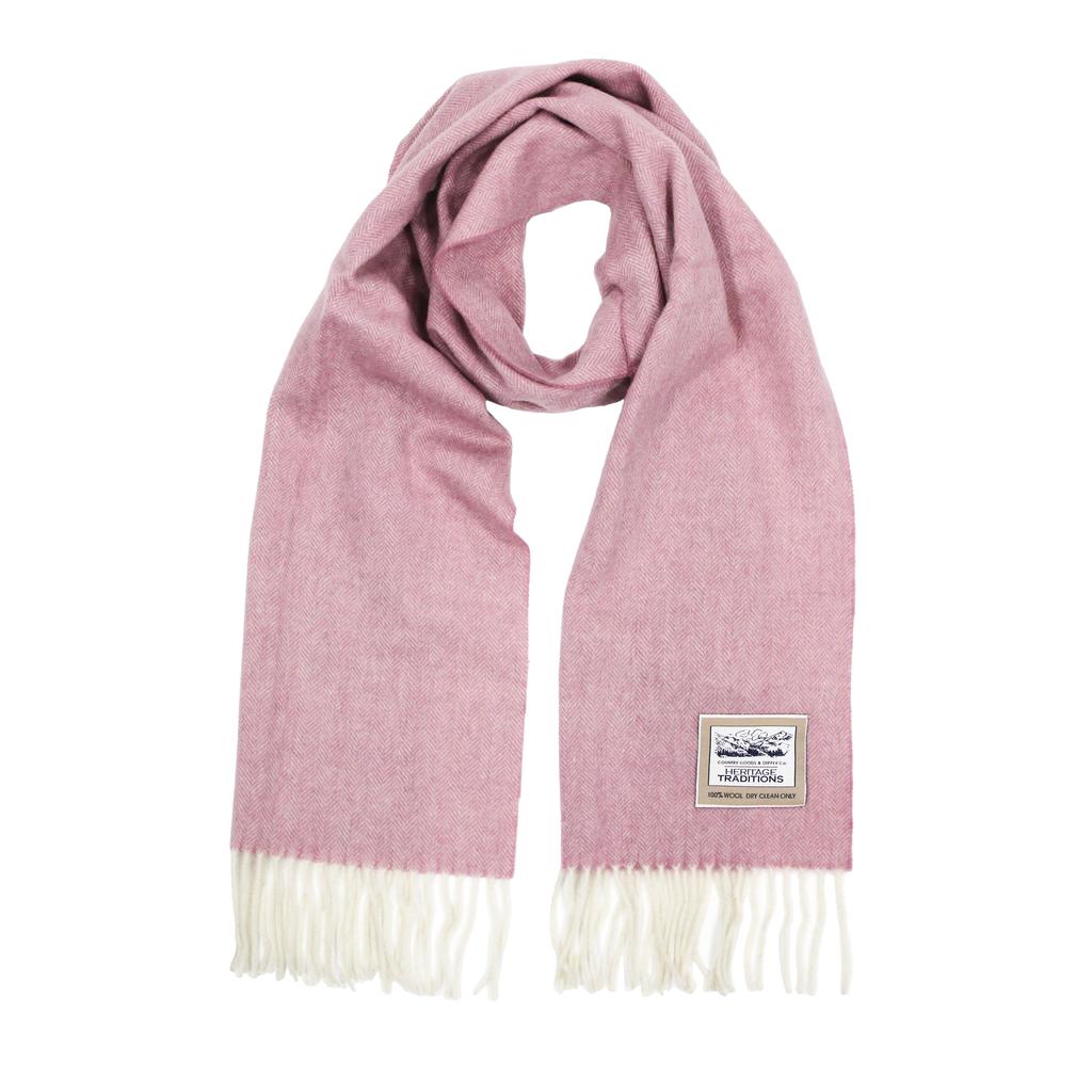 Heritage Heritage Rose Woolen Herringbone Scarf