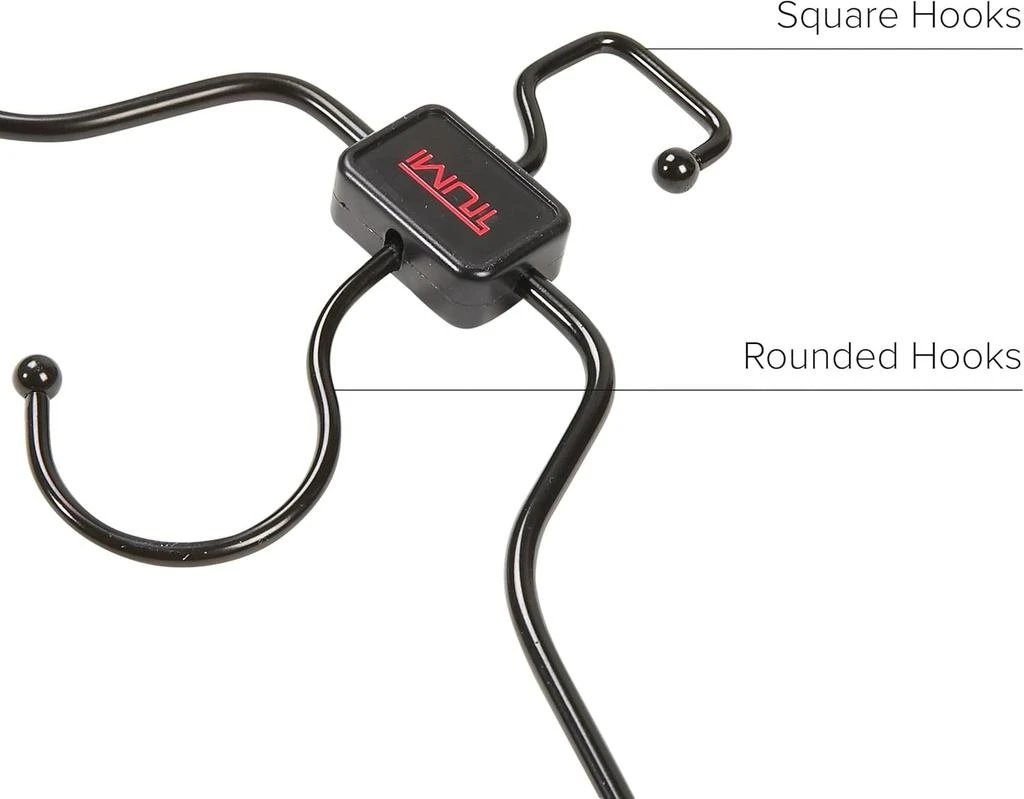 Tumi TUMI - 2-Piece Hangers Set - Travel Clothes Hanger for Suit, Coat 
Trousers - Space Saving Garment Bag Hangers w/ Hooks - Black 6