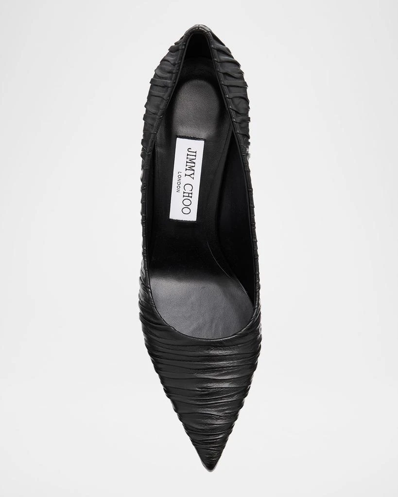 Jimmy Choo Love 85mm Pleated Leather Pumps 5