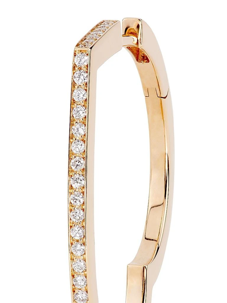 Repossi Antifer 18K Rose Gold & 0.13 TCW Diamond Large Heart Hoop Earring 4